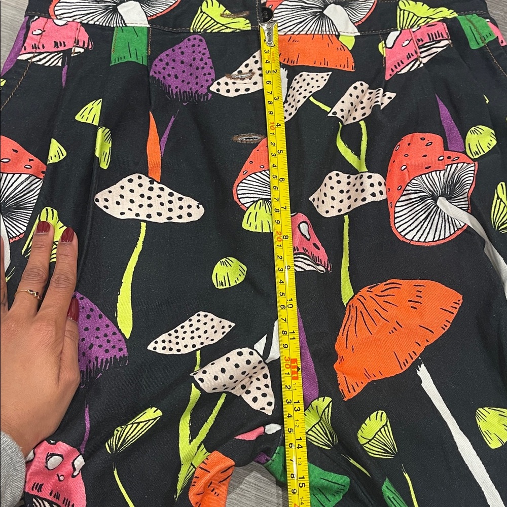 Farm Rio Mushroom Print Jumpsuit Avant Garde Artsy Eclectic Maximalist Boho - Picture 13 of 13